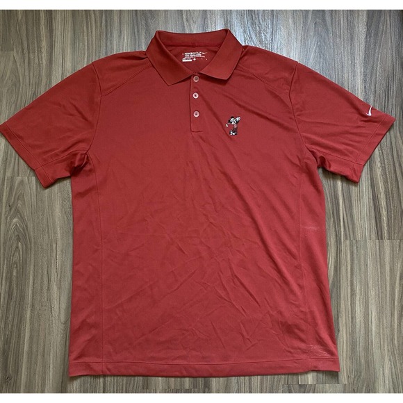 Nike Other - Nike Golf Tour Performance Dri-Fit Mickey Mouse Embroidered Polo Shirt Large EUC